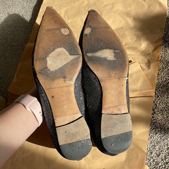 Jimmy Choo silver metallic flats, size 40 - Picture 9 of 10
